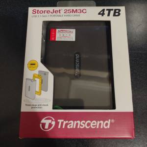 Transcend StoreJet 25M3C USB 3.1 Portable Hard disk 4TB 外置硬碟