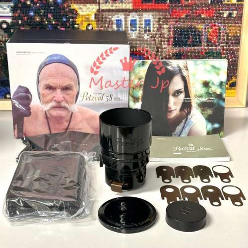 99.8% NEW Lomography Lomogon Petzval 58 Bokeh Control Art Lens Nikon F Black