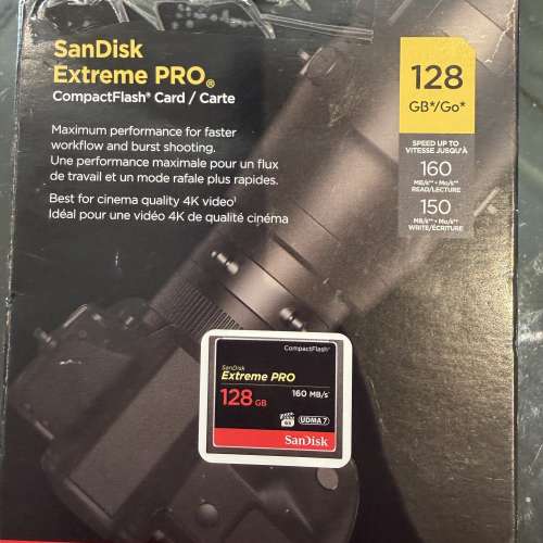 全新 SanDisk Extreme Pro UDMA7 CompactFlash 記憶卡 128GB 160MB/S