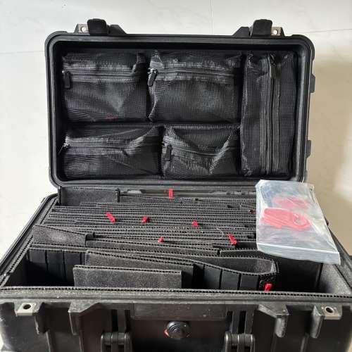 Pelican 1510 黑色箱 有trepak 分隔及mesh lid organiser