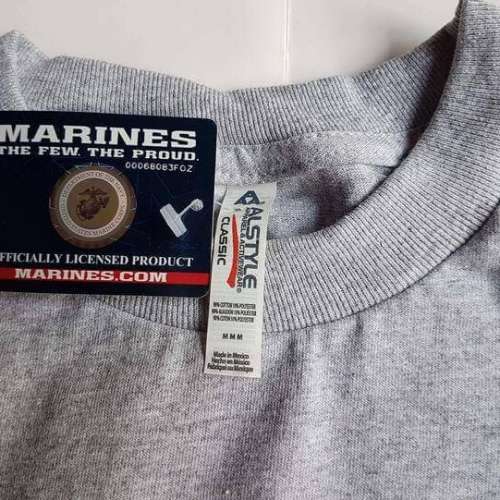 🇺🇸 美國海軍 "Marines" 字Print 顏色: Grey 灰色 中碼