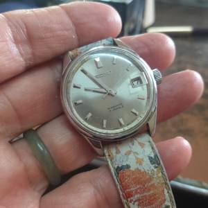 1967年產waterproof精工6602-7020膠面上鏈