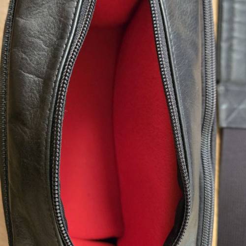 Artisan & Artist black leather crossbody camera bad