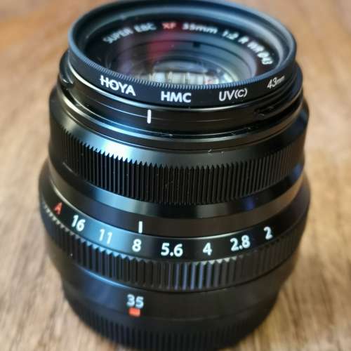 💯👍🏼98%新fujifilm XF35mm f2 R RW+HOYA濾鏡