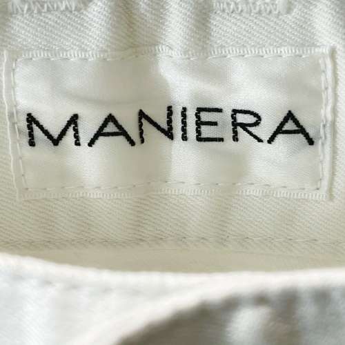 100%全新 日本潮牌 MANIERA Biker Jeans 男裝牛仔褲 純白 M碼 Smart Casual