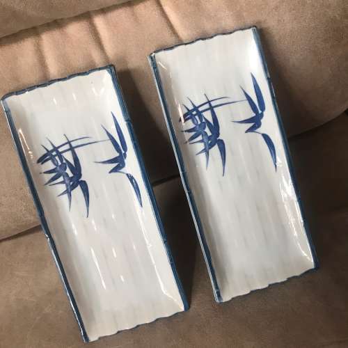 🍽  MITSUKOSHI Plate Rectangle Sushi Tray USED 壽司碟 兩件套 🍣