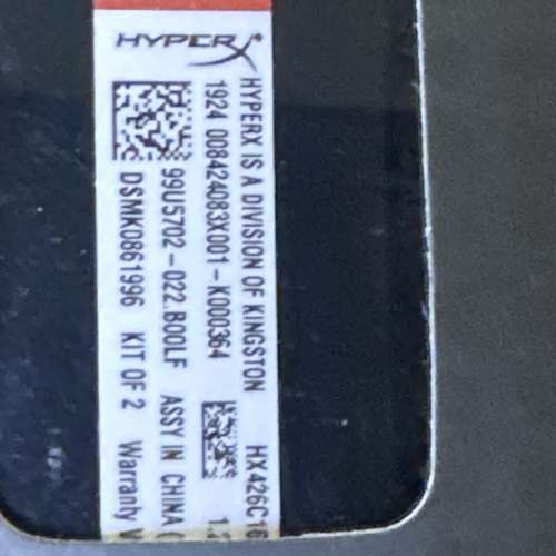 kingston gaming ddr4 2666 hper-x ram