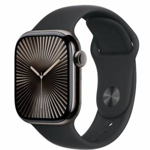 全新 Apple Watch Series 10 42mm GPS+cellular  Slate Titanium Case w Black Spo...