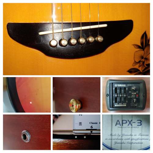 Yamaha APX-3缺角民謠電木結他 (Made in Taiwan) + 結他袋