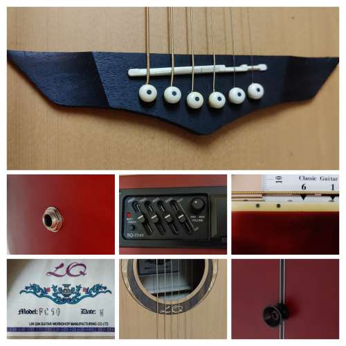 LQ FC-50缺角民謠電木結他 (With Pickup) + 結他袋