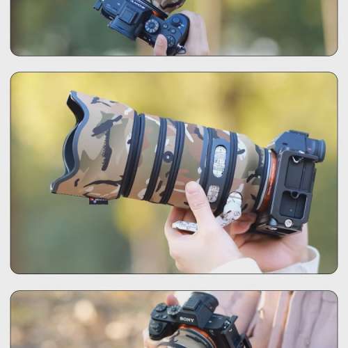 For Sony FE 70-200mm f/4 Macro G OSS II (SEL70200G2) 鏡頭防水炮衣 -  Green Gr...