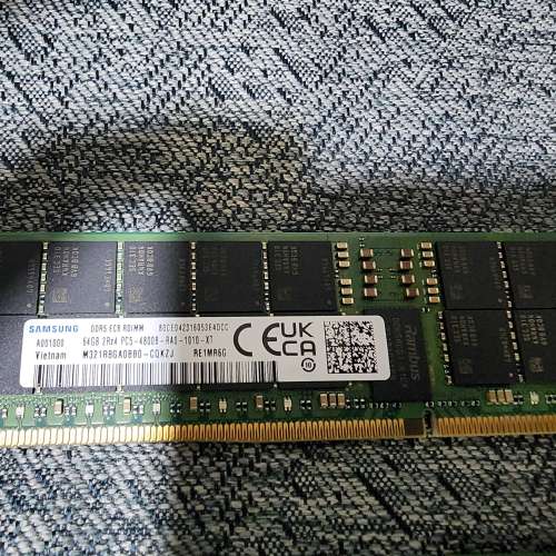 Samsung 三星 DDR5 4800 64GB ECC R-DIMM 伺服器記憶體 x5