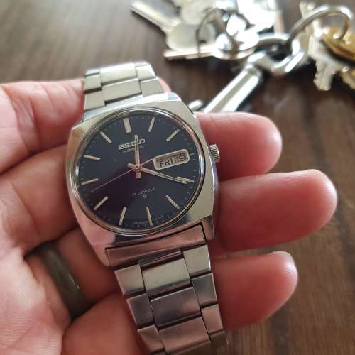 彩藍面盤70年代產精工6309-8080膠面自動全原庒