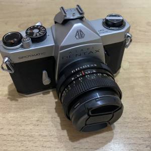 超新機鏡 Pentax spotmatic+德國製50mm 1.8光圈鏡頭 有測光