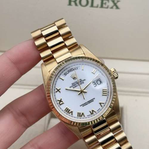 勞力士Rolex Day-Date 18238 白陶瓷路軌面