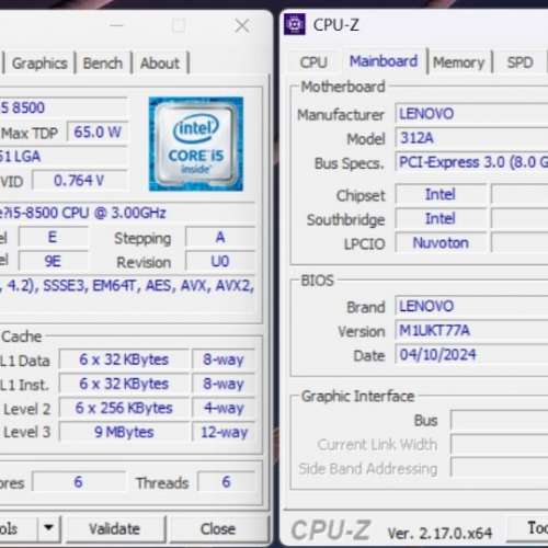 Like New Lenovo ThinkCentre M720S SFF i5 8500 8GB DDR4 Ram 256GB Nvme SSD Wi-Fi