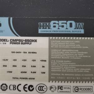 Corsair HX650W 火牛