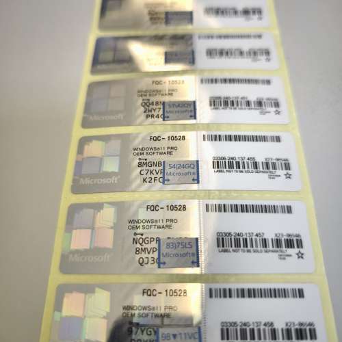 原裝正版Windows 11 pro + USB boot機安裝碟，OEM序號標貼，Windows 11 key，Windo...