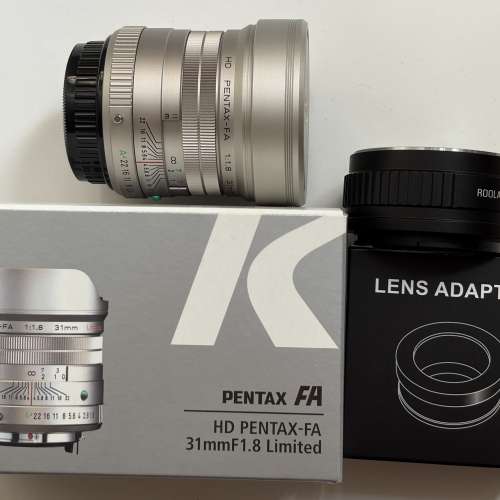 Pentax HD 31mm f1.8 limited silver 現行版 nikon