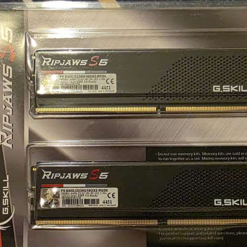全新G.SKILL RIPJAWS S5 DDR5 6400 16GB X 2