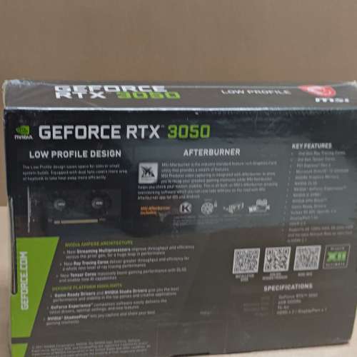 显卡：微星 RTX 3050 LP 6G 2风扇（新）