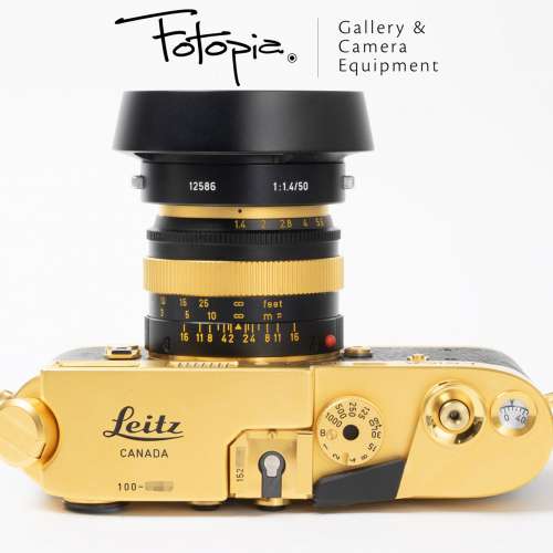 || Leica M4-2 - 24K Gold Plated / 100 Jahre Oskar Barnack Set with wooden box ||