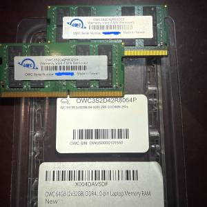 OWC 64GB (2x32GB) DDR4 3200 PC4-25600 CL22 2Rx8 260-pin 1.2V SODIMM