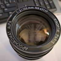 kinoptik 100 mm F 2 alpa