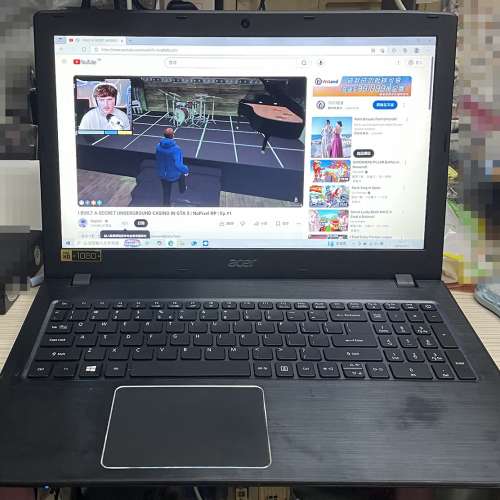 Acer 15.5" laptop，i5-7200，8GB，240GB，2GB獨立顯示卡，合文書，上網，功課