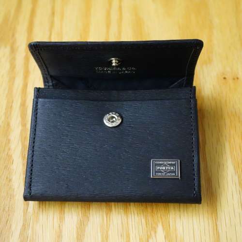 Porter Current Coin Case 052-02205 日本吉田 黑色壓紋牛皮 散紙包 散銀包 零錢包