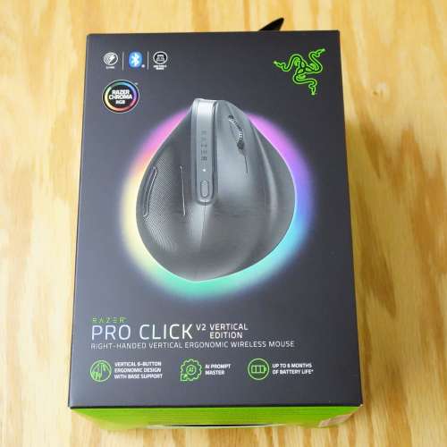 Razer 雷蛇 Pro Click V2 Vertical 無線垂直人體工學滑鼠