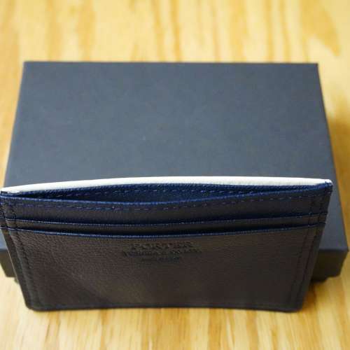 Porter Double Card Case 129-06015 日本吉田卡片套 藍色面白色底 Card Holder Mad...