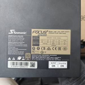 Seasonic FOCUS+ GOLD SSR-1000FX 80 Plus Gold Fully Modular PSU