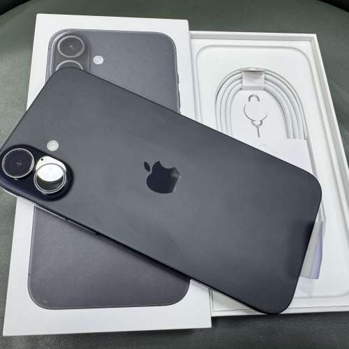 99%New iPhone 16 Plus 128GB 黑色 香港行貨 蘋果保養到2026年9月30日 電池100% 全...