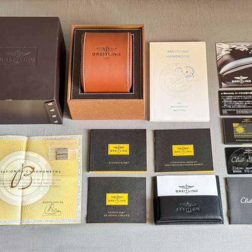 近全新 紫貝母面 MOP 市場罕有 日本限量400隻 帶格足長 BREITLING CHRONOMAT B01機...