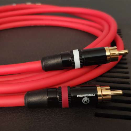 全新DIY RCA/蓮花 音頻線/訊號線 handcrafted cable (1m起)
