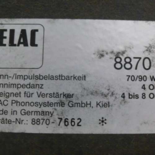 Elac 8870 II 一對