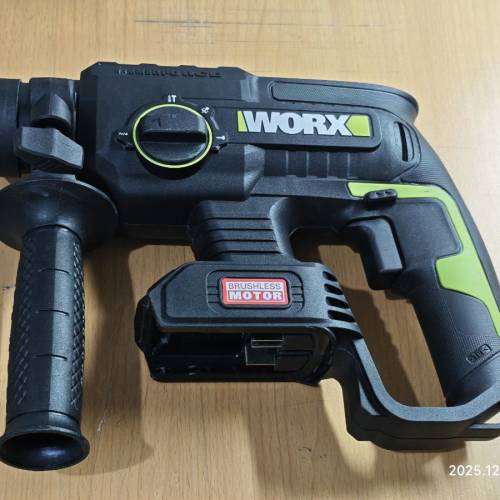 威克士無刷鋰電充電式電錘 WU386 + 20v 40Ah單電 + 快充 + 袋