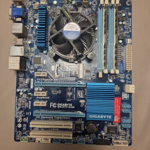 Gigabyte 技嘉 GA-Z77-D3H + intel CPU i7 3700 @ 3.4GHz 及 Kingston Ram DDR3 2&times;4G