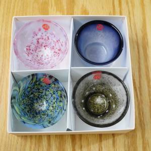 ADERIA 津輕玻璃 石塚硝子 Tsugaru Vidro FISH of AOMORI 清酒杯套裝 日本製