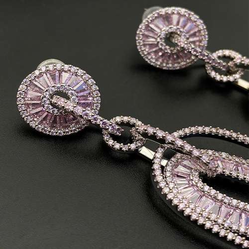 精鋼晧石純銀耳環連盒