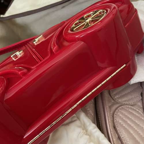 紅色車型手袋連長背鏈