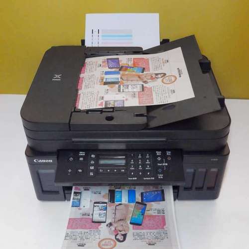 性能良好2個墨盒型號入滿墨水合迷你公司出單出稿Canon Pixma G7070加墨式多合一傳真...