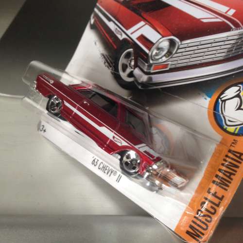 HOT WHEELS 63 CHEVY II Metalflake Dark Red NEW 全新 風火輪
