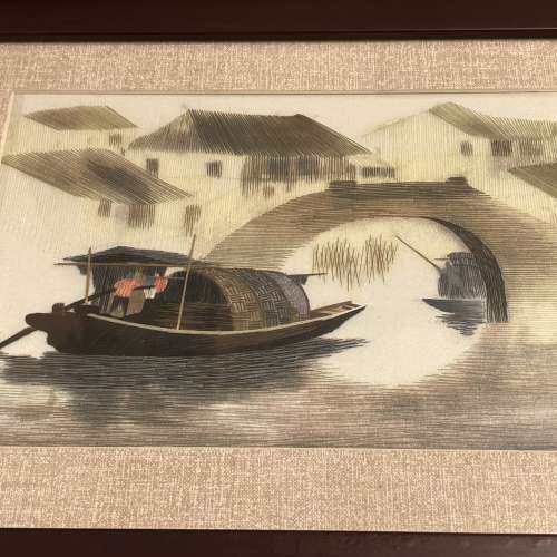 蘇繡畫 兩幅 連畫框 + 畫盒    Embroidery x2 with frame and gift box