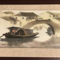 蘇繡畫 兩幅 連畫框 + 畫盒    Embroidery x2 with frame and gift box