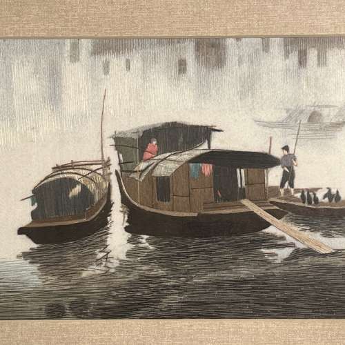 蘇繡畫 兩幅 連畫框 + 畫盒    Embroidery x2 with frame and gift box