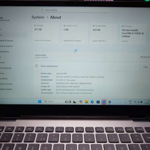 DELL INSPRION5406 2in1 1135g7 mx330 16g 512gb TOUCHSCREEN