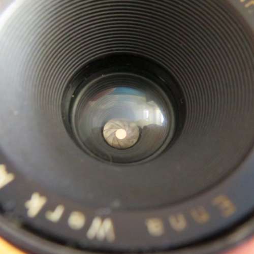 Enna Werk Munchen Lithagon 35mm f4.5 red "C" m42 lens (Canon eos R, Sony A7)