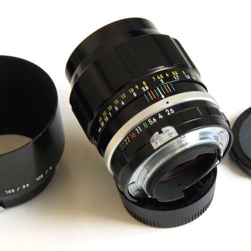 Nikon 105MM f2.5 Nikkor P.C Auto 收藏級99% New 附原廠HS-4金屬遮光罩